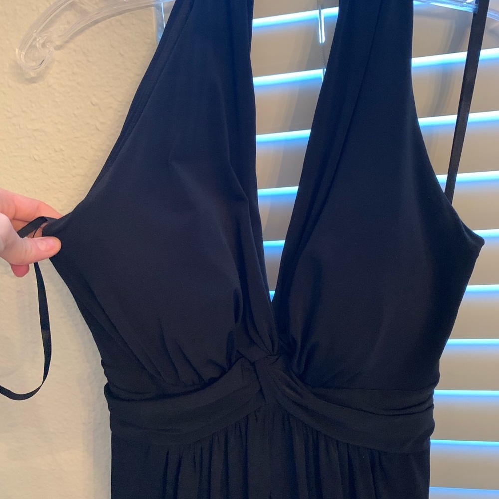 Black jersey maxi